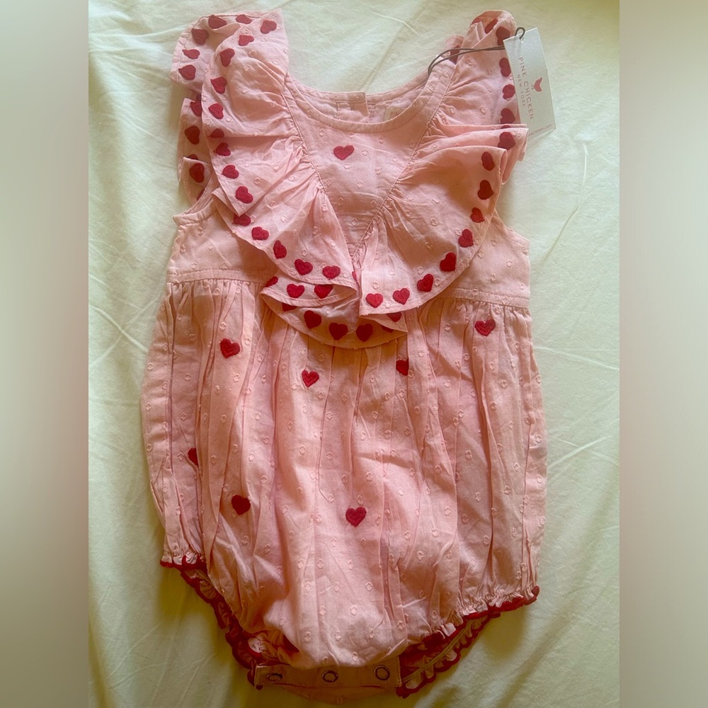 Pink Chicken onesie 18/24 months